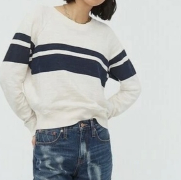 J. Crew Sweaters - J. Crew Vintage Fleece Rugby Stripes Style Top